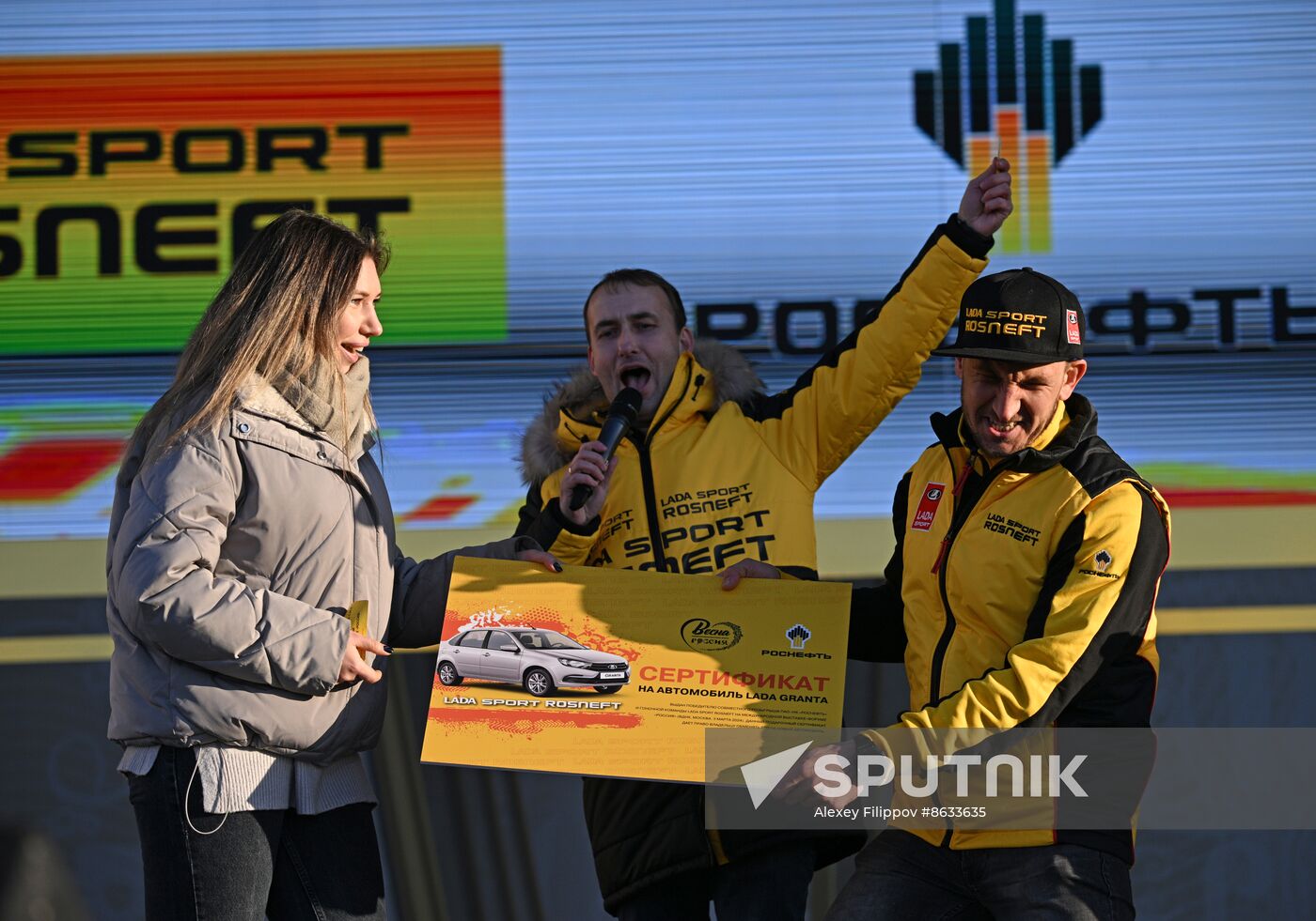 RUSSIA EXPO. Lada Granta Dream Car Lottery from Rosneft Co. and Lada Sport Rosneft Racing Team