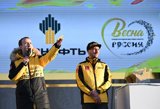 RUSSIA EXPO. Lada Granta Dream Car Lottery from Rosneft Co. and Lada Sport Rosneft Racing Team