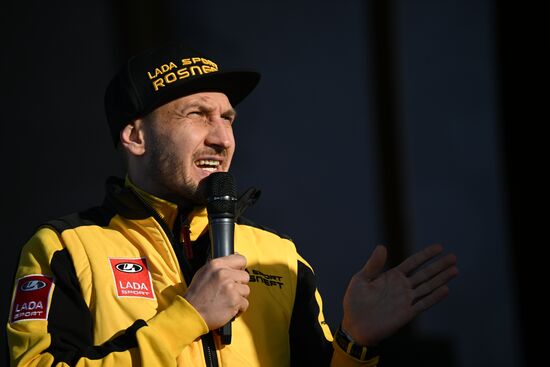 RUSSIA EXPO. Lada Granta Dream Car Lottery from Rosneft Co. and Lada Sport Rosneft Racing Team