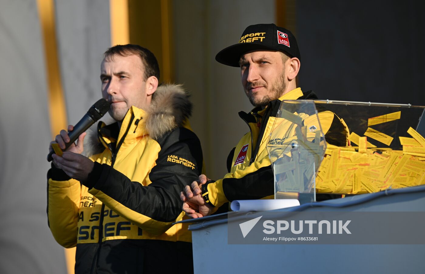 RUSSIA EXPO. Lada Granta Dream Car Lottery from Rosneft Co. and Lada Sport Rosneft Racing Team