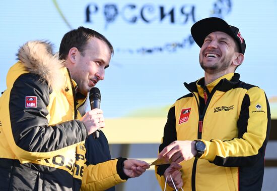 RUSSIA EXPO. Lada Granta Dream Car Lottery from Rosneft Co. and Lada Sport Rosneft Racing Team