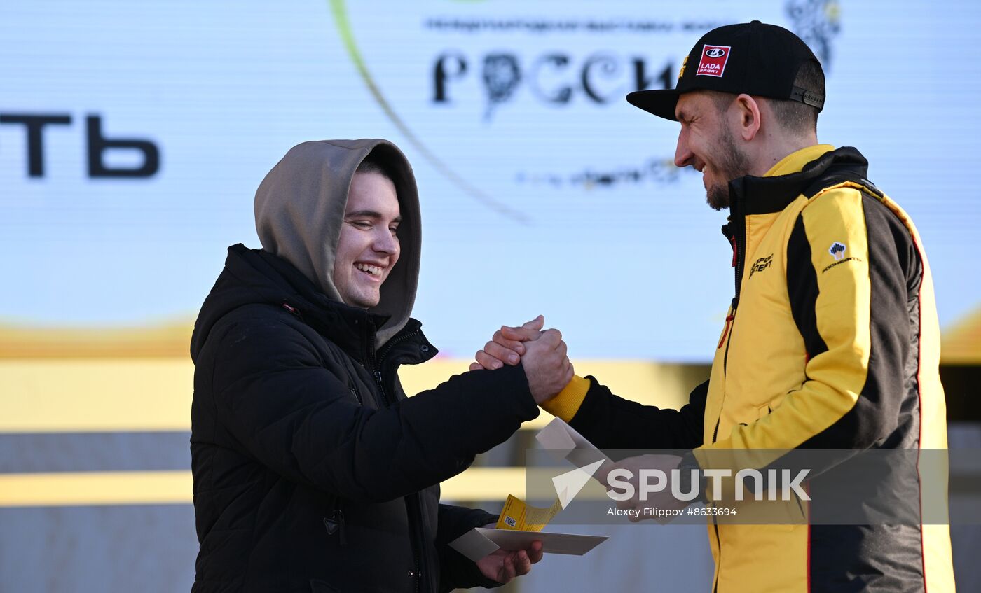 RUSSIA EXPO. Lada Granta Dream Car Lottery from Rosneft Co. and Lada Sport Rosneft Racing Team