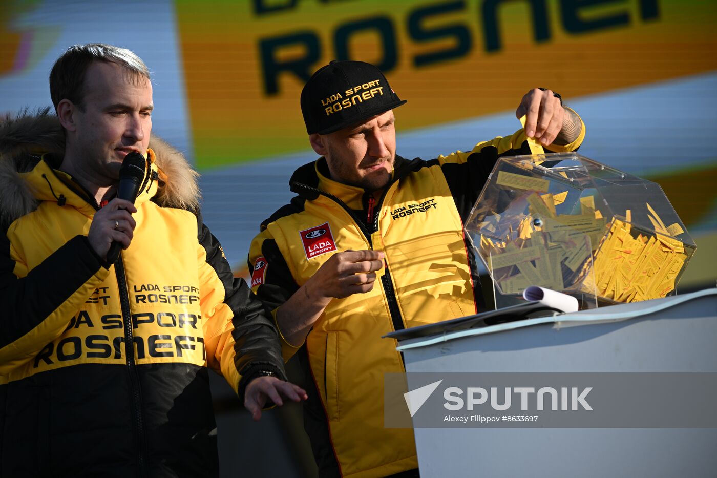 RUSSIA EXPO. Lada Granta Dream Car Lottery from Rosneft Co. and Lada Sport Rosneft Racing Team