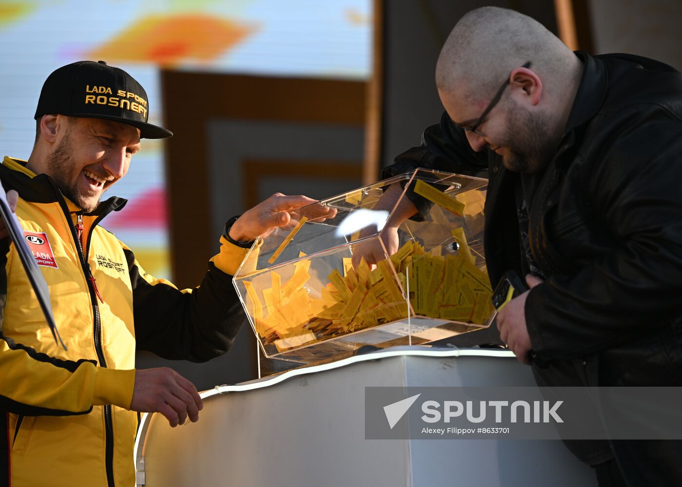 RUSSIA EXPO. Lada Granta Dream Car Lottery from Rosneft Co. and Lada Sport Rosneft Racing Team