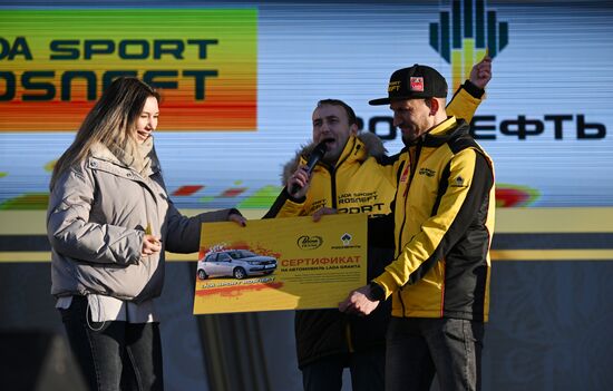 RUSSIA EXPO. Lada Granta Dream Car Lottery from Rosneft Co. and Lada Sport Rosneft Racing Team