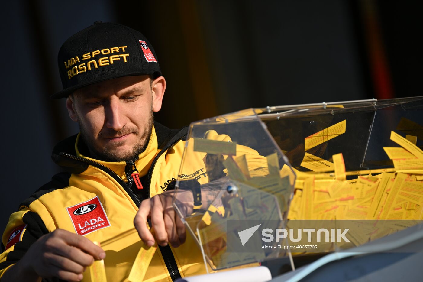 RUSSIA EXPO. Lada Granta Dream Car Lottery from Rosneft Co. and Lada Sport Rosneft Racing Team