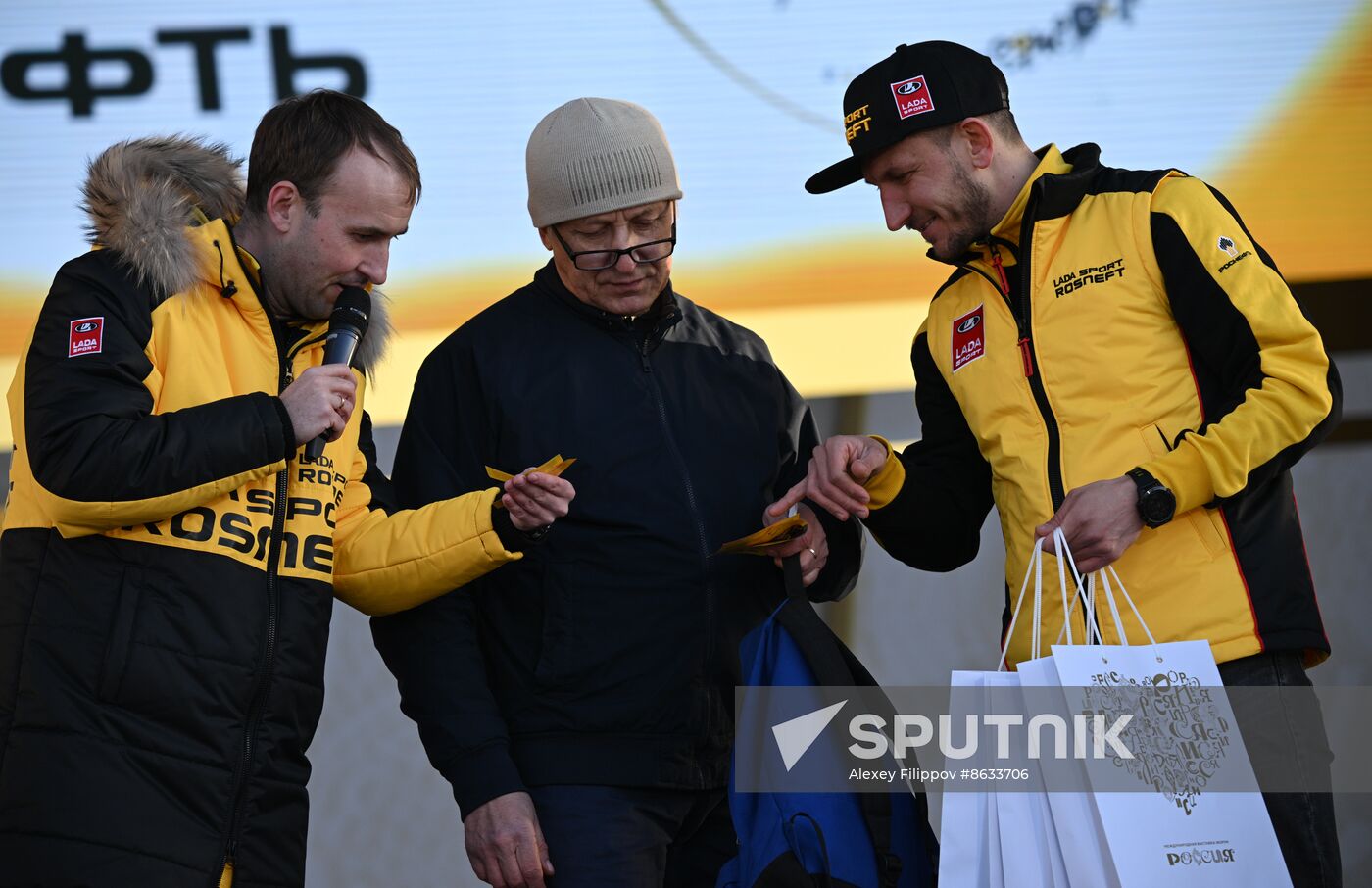 RUSSIA EXPO. Lada Granta Dream Car Lottery from Rosneft Co. and Lada Sport Rosneft Racing Team