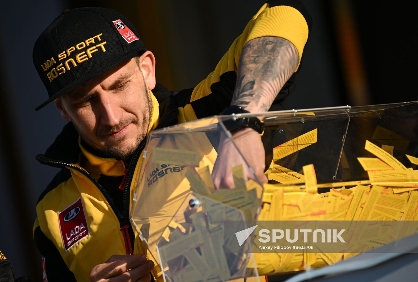 RUSSIA EXPO. Lada Granta Dream Car Lottery from Rosneft Co. and Lada Sport Rosneft Racing Team