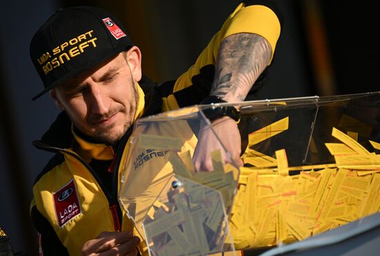 RUSSIA EXPO. Lada Granta Dream Car Lottery from Rosneft Co. and Lada Sport Rosneft Racing Team