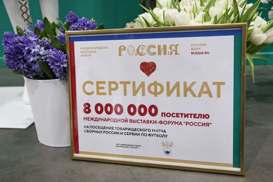 RUSSIA EXPO welcomes its 8-millionth visitor
