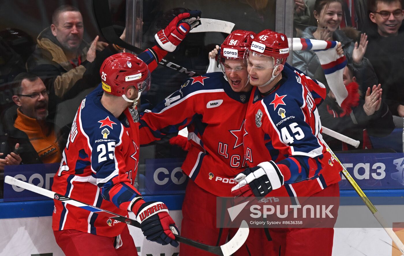 Russia Ice Hockey Kontinental League CSKA - Lokomotiv