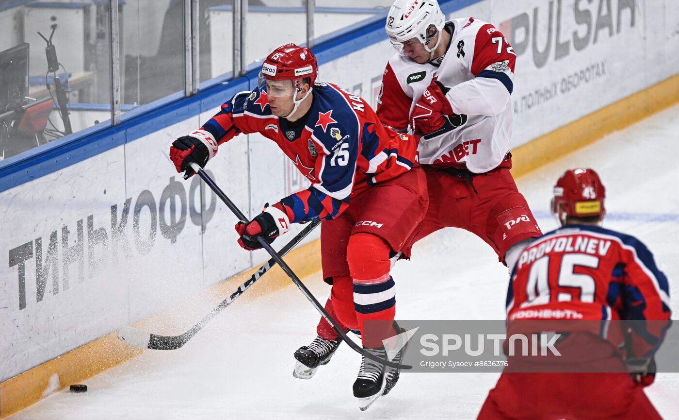 Russia Ice Hockey Kontinental League CSKA - Lokomotiv