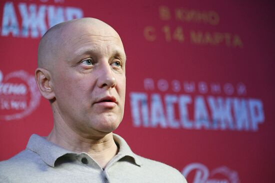 Russia International Exhibition and Forum. Premiere of film Call-Sign Passenger. Russia International Exhibition and Forum. A press point for the crew and cast of the film Call-Sign Passenger at Pavilion No. 75 (Hall A, Press Point Junction No. 1). Actor Sergei Gorobchenko. Location: Russia, Moscow. Author: Kirill Kallinikov/Sputnik. RUSSIA EXPO. Premiere of film Call-Sign Passenger