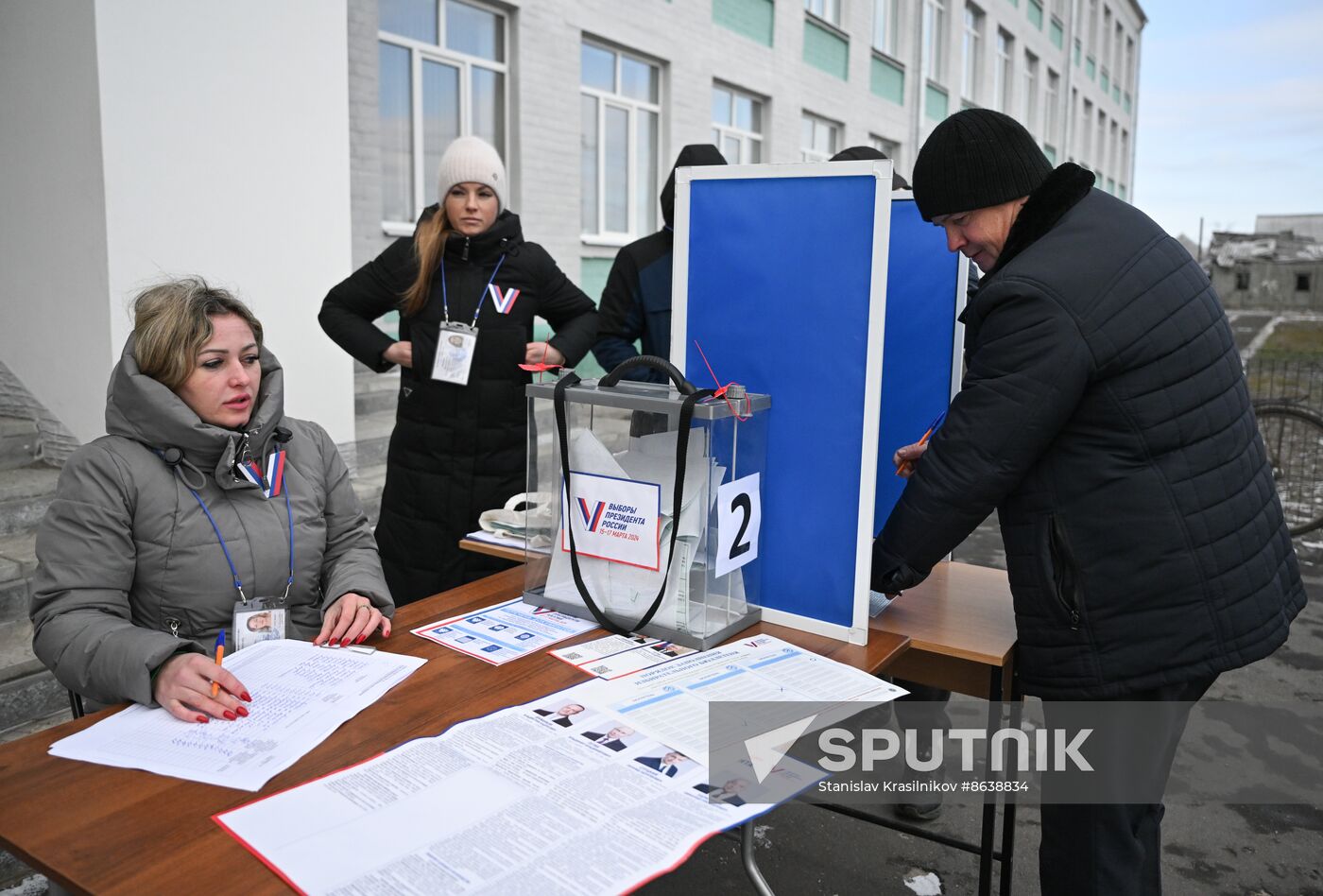 Russia LPR Presidential Election Early Voting