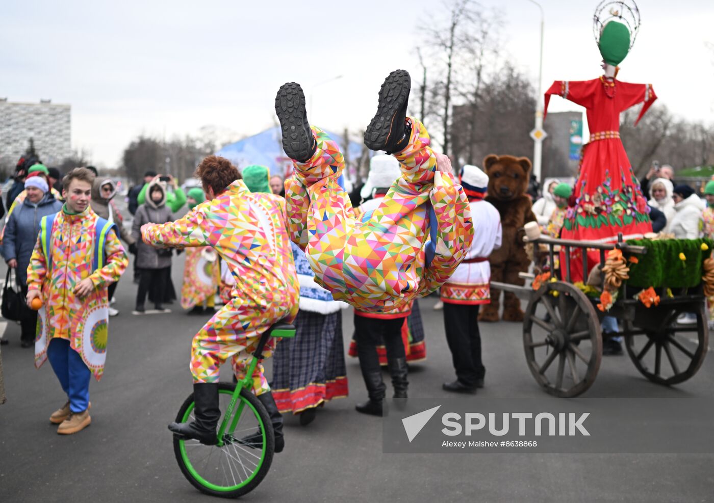 Russia EXPO. Street procession marking beginning of Maslenitsa (Pre-Lent Week)