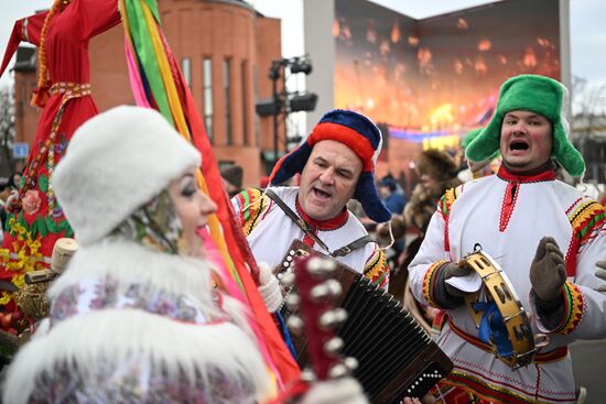 Russia EXPO. Street procession marking beginning of Maslenitsa (Pre-Lent Week)