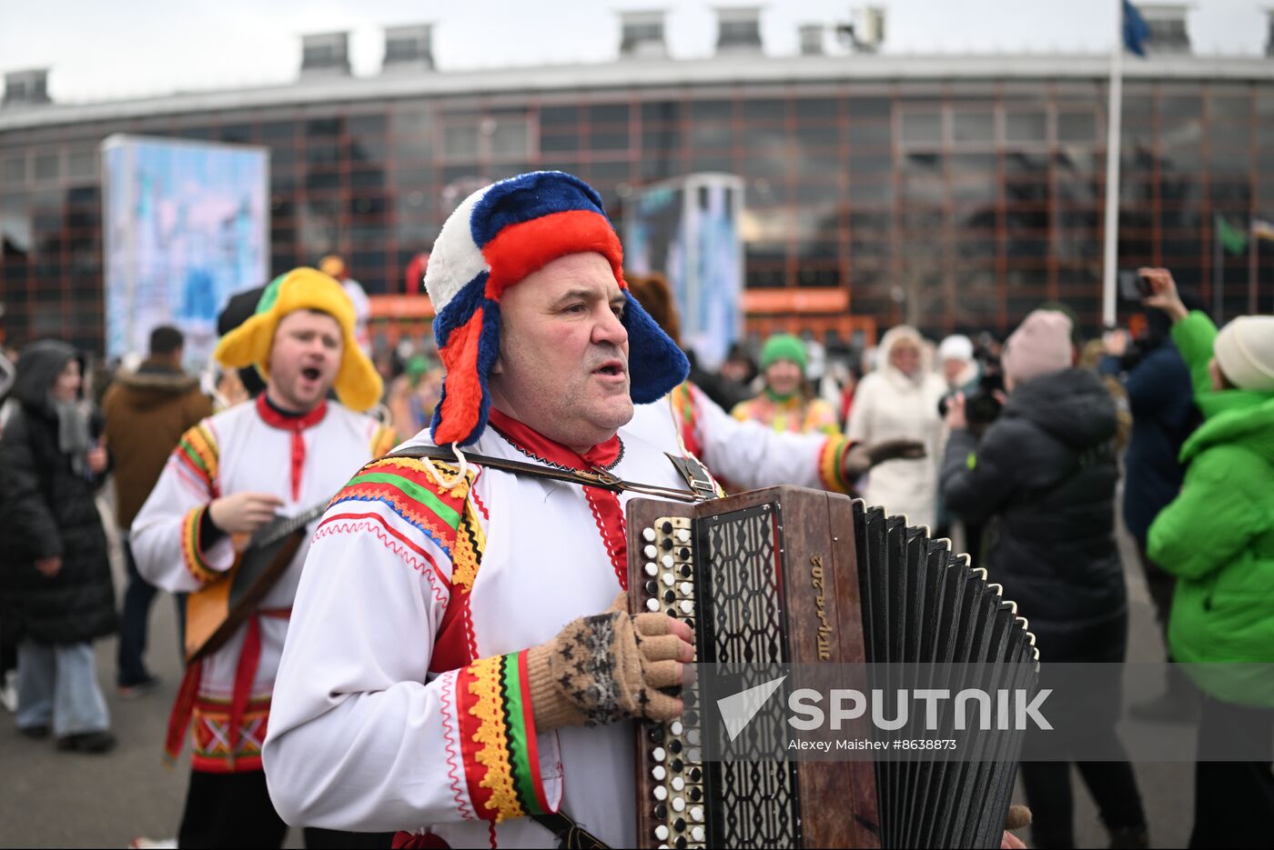 Russia EXPO. Street procession marking beginning of Maslenitsa (Pre-Lent Week)