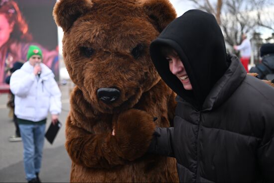 Russia EXPO. Street procession marking beginning of Maslenitsa (Pre-Lent Week)