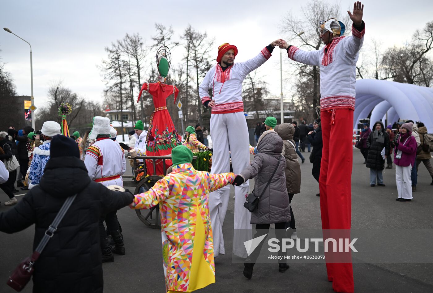 Russia EXPO. Street procession marking beginning of Maslenitsa (Pre-Lent Week)
