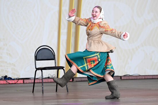 The International RUSSIA EXPO Exhibition and Forum. Broad Maslenitsa theatrical concert, main outdoors stage. Location: Russia, Moscow. Author: Mikhail Voskresenskiy/Sputnik. RUSSIA EXPO. Maslenitsa Week