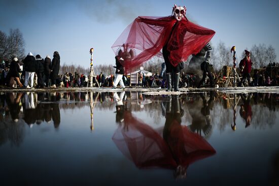 Russia Maslenitsa Celebration Nikola Lenivets