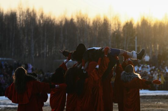 Russia Maslenitsa Celebration Nikola Lenivets