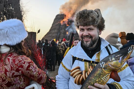 Russia Maslenitsa Celebration Nikola Lenivets