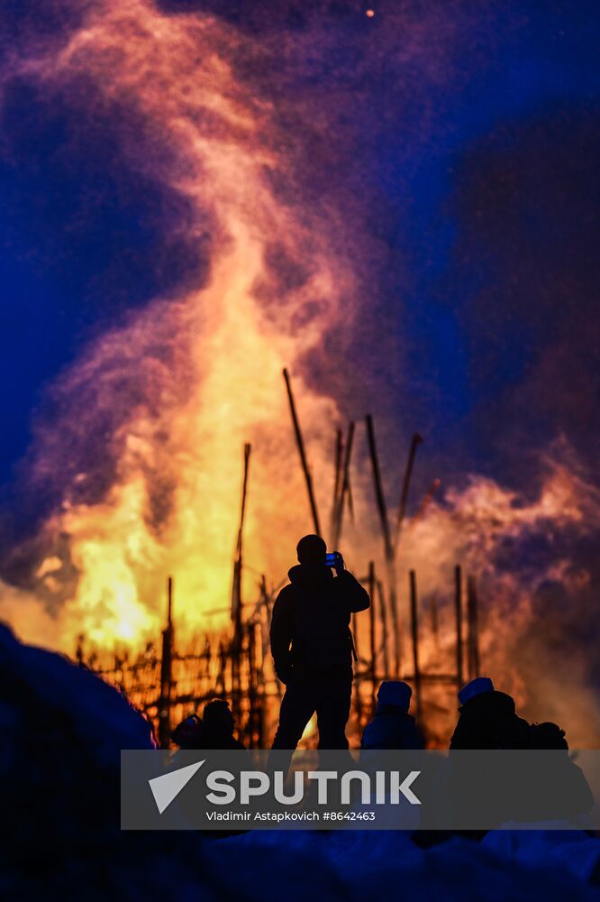 Russia Maslenitsa Celebration Nikola Lenivets
