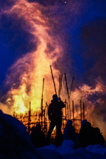 Russia Maslenitsa Celebration Nikola Lenivets