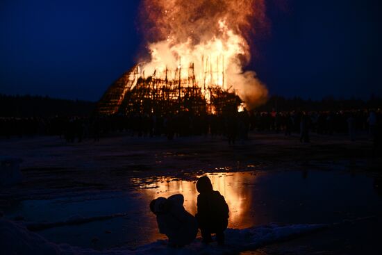Russia Maslenitsa Celebration Nikola Lenivets