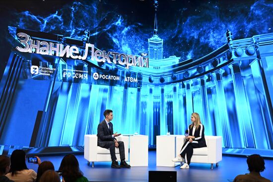 RUSSIA EXPO. Ice is Life. Meeting with figure skater Irina Slutskaya.