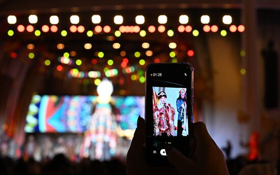 Russia International Exhibition and Forum. A concert on the Main Street Stage. Singer Nadezhda Babkina. Location: Russia, Moscow. Author: Alexey Maishev/Sputnik. RUSSIA EXPO. Maslenitsa Week