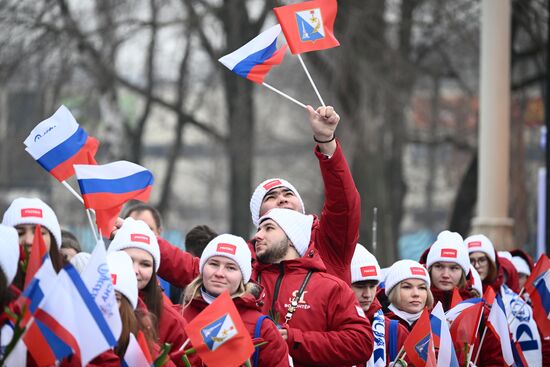 RUSSIA EXPO. Festive march, Crimea - Sevastopol - Russia FOREVER