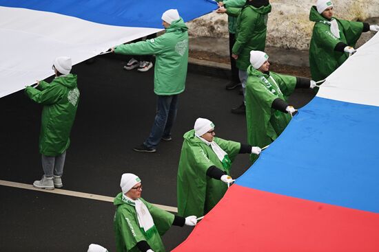 The International RUSSIA EXPO Forum and Exhibition. Festive march, Crimea - Sevastopol - Russia FOREVER. Location: Russia, Moscow. Author: Alexey Maishev/Sputnik. RUSSIA EXPO. Festive march, Crimea - Sevastopol - Russia FOREVER