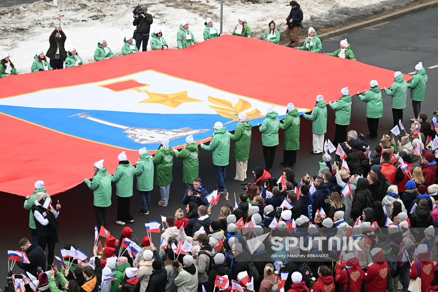 RUSSIA EXPO. Festive march, Crimea - Sevastopol - Russia FOREVER