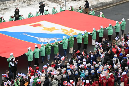 Russia International Exhibition and Forum. Festive procession Crimea - Sevastopol - Russia FOREVER. Location: Russia, Moscow. Author: Alexey Maishev/Sputnik. RUSSIA EXPO. Festive march, Crimea - Sevastopol - Russia FOREVER
