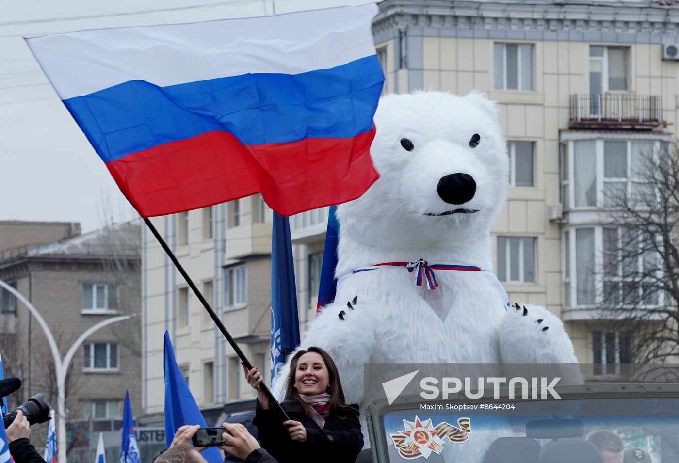 Russia LPR Putin Support Rally