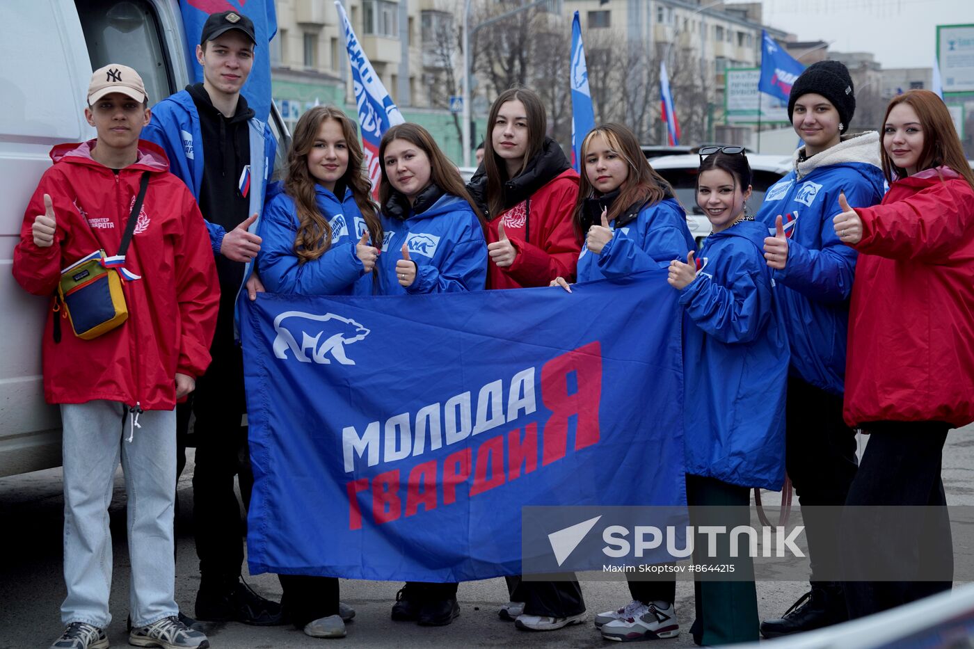 Russia LPR Putin Support Rally