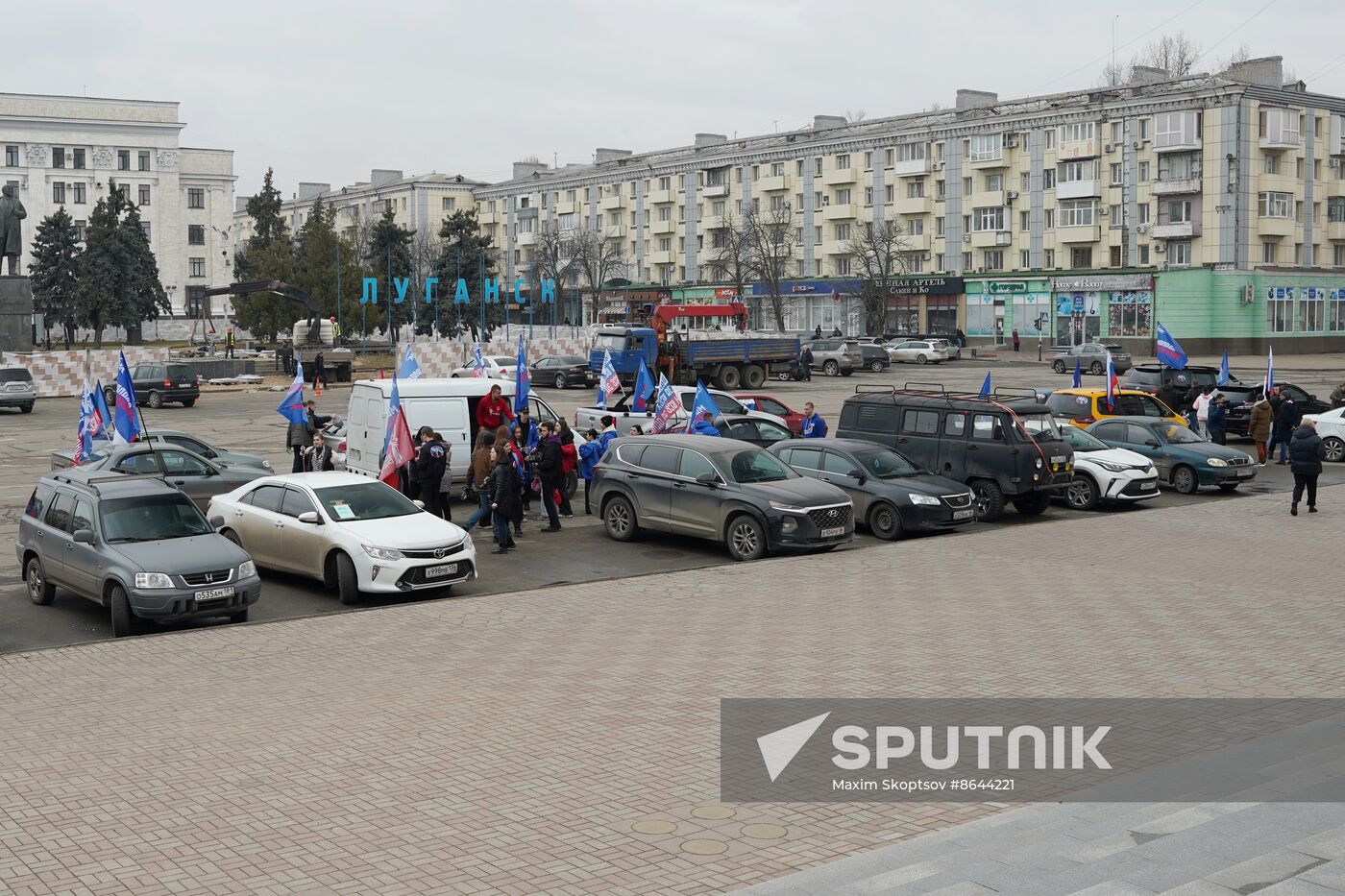 Russia LPR Putin Support Rally