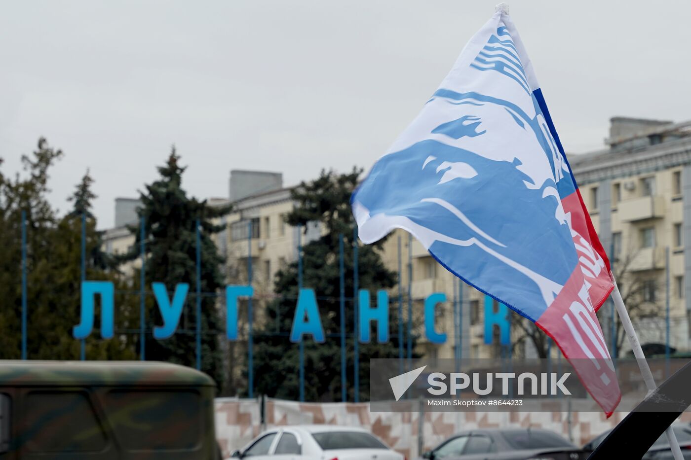 Russia LPR Putin Support Rally