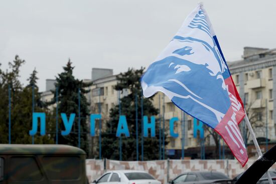 Russia LPR Putin Support Rally
