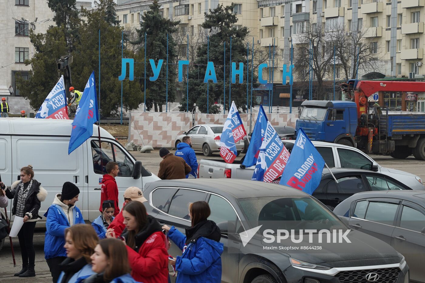 Russia LPR Putin Support Rally