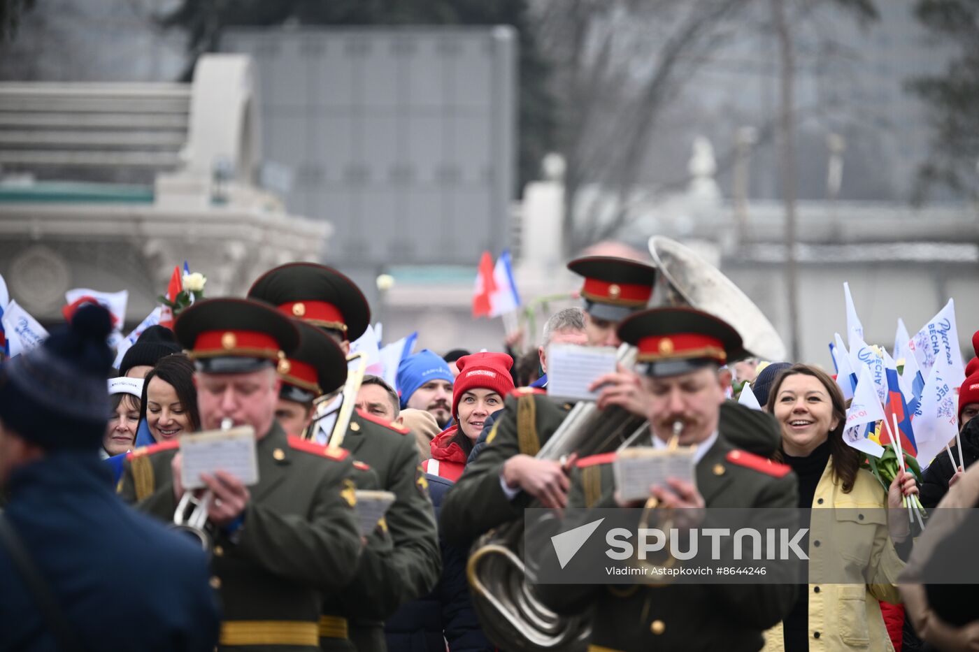 RUSSIA EXPO. Festive march, Crimea - Sevastopol - Russia FOREVER