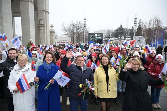 RUSSIA EXPO. Festive march, Crimea - Sevastopol - Russia FOREVER