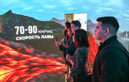 Russia EXPO. International experts monitoring Russian presidential elections visit exhibition