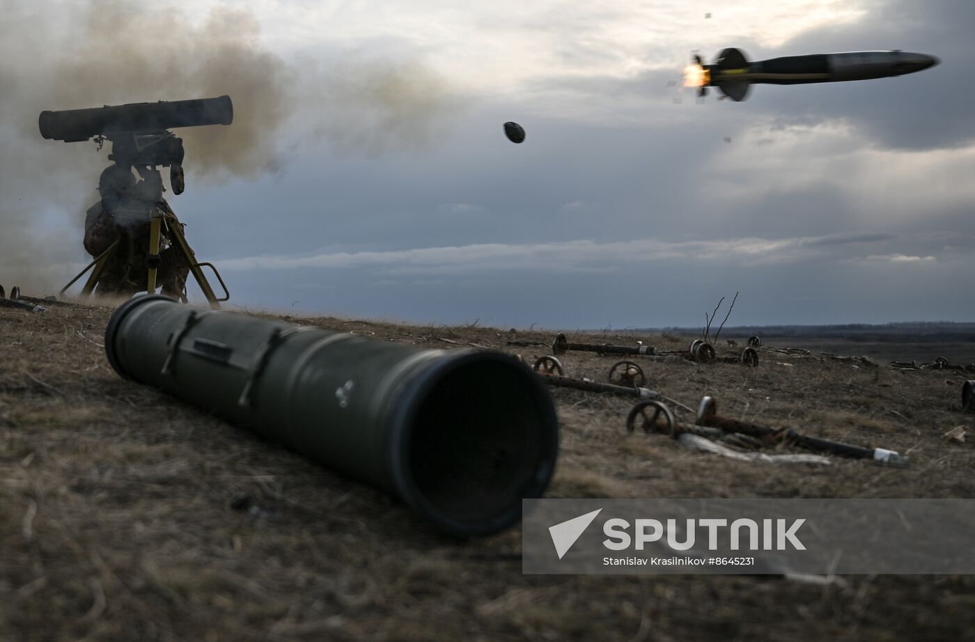 Russia Ukraine Military Operation Artillery Unit Training