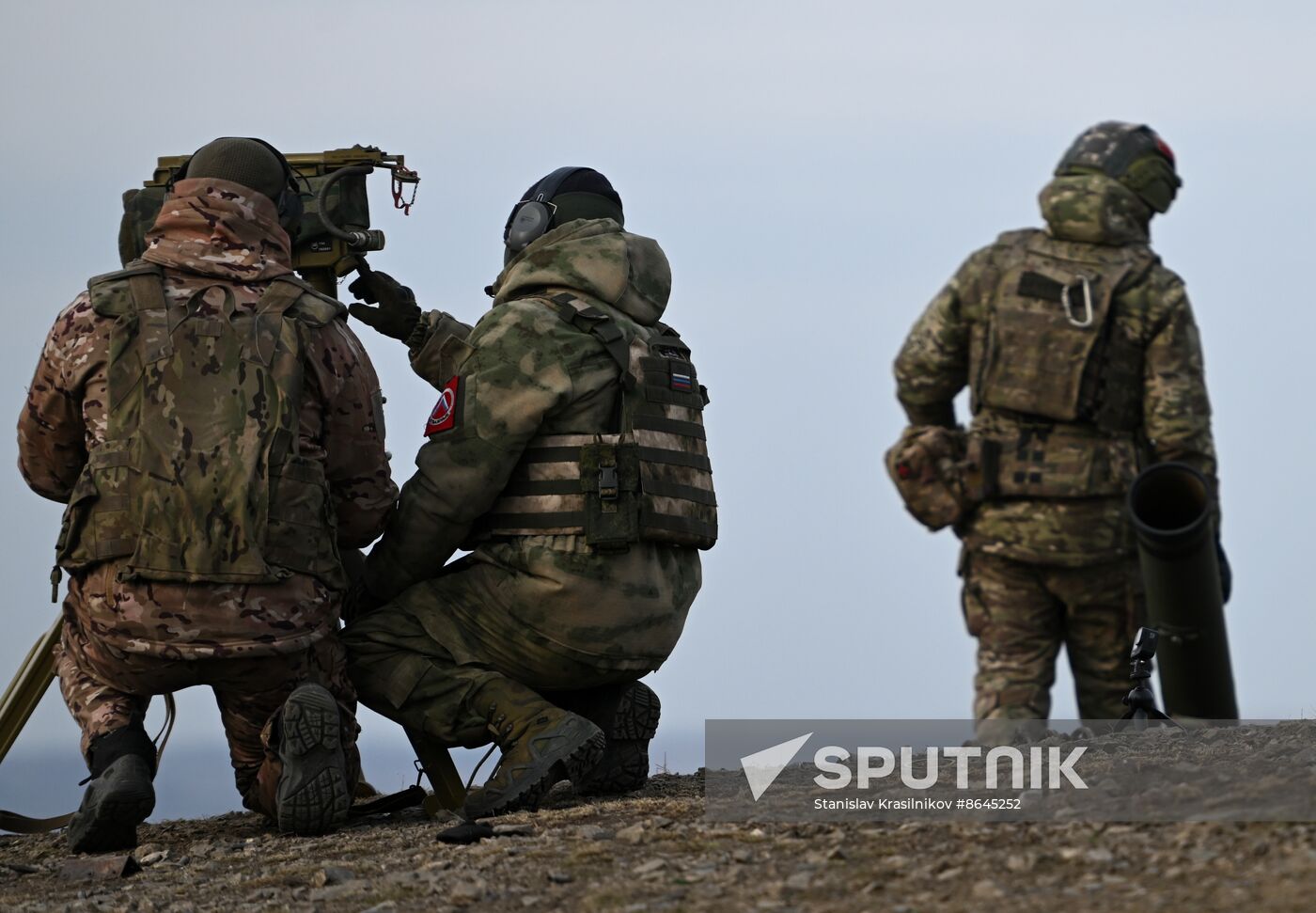 Russia Ukraine Military Operation Artillery Unit Training