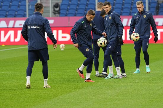 Russia Soccer Friendly Russia Training