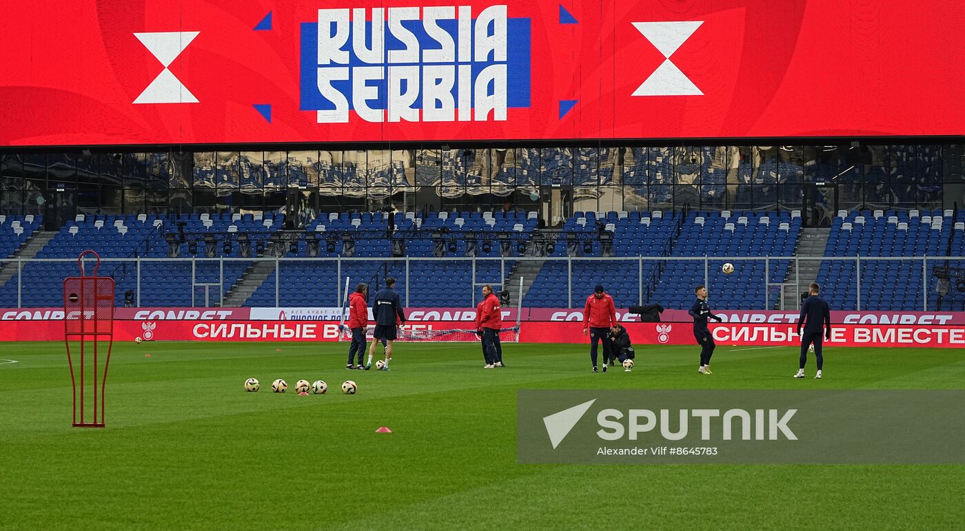 Russia Soccer Friendly Russia Training