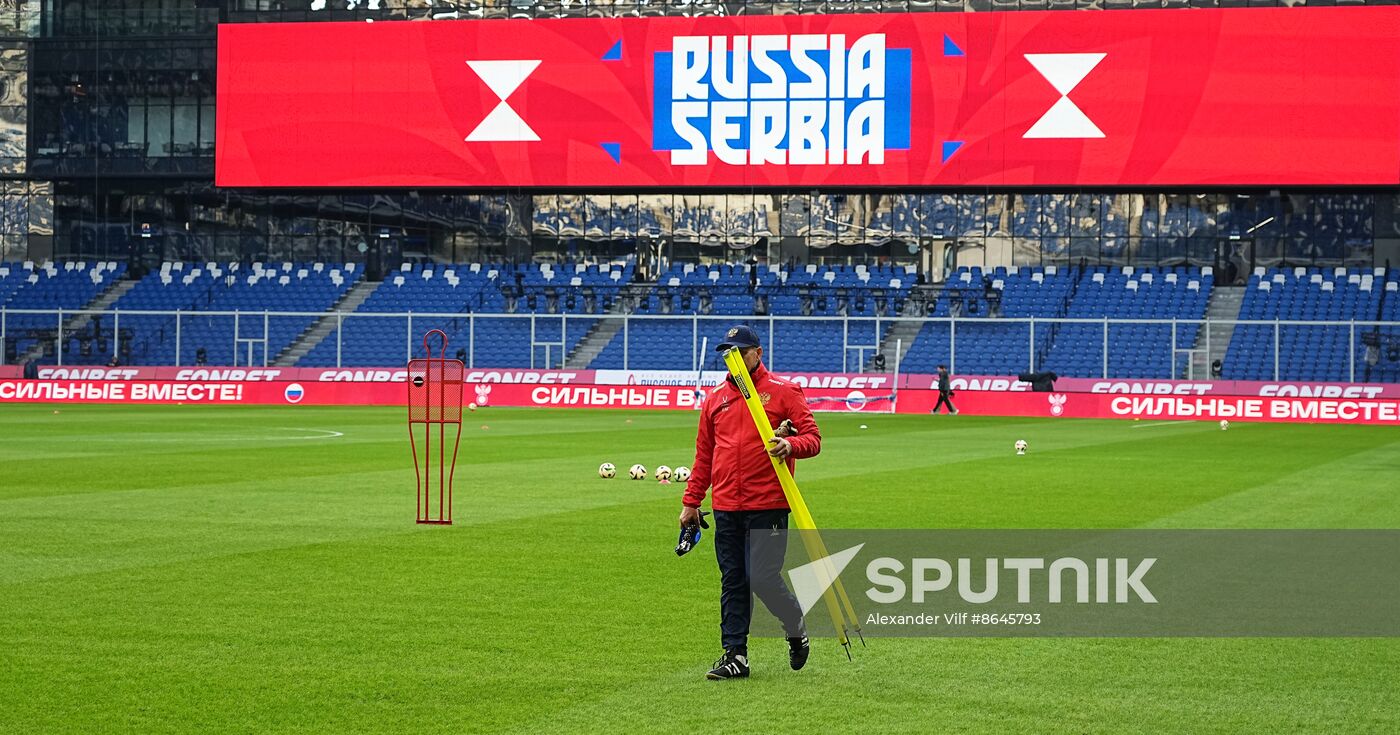 Russia Soccer Friendly Russia Training